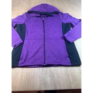 ZeroXposur Womens XXL Purple Full Zip Hooded Fleece Jacket Softshell Panels